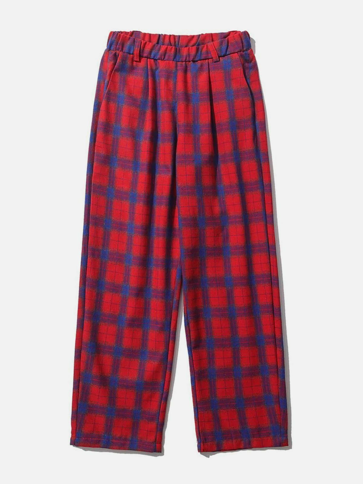 Y2K Grunge Style Red Plaid Cargo Pants for Aesthetic Outfits and Comfy Looks