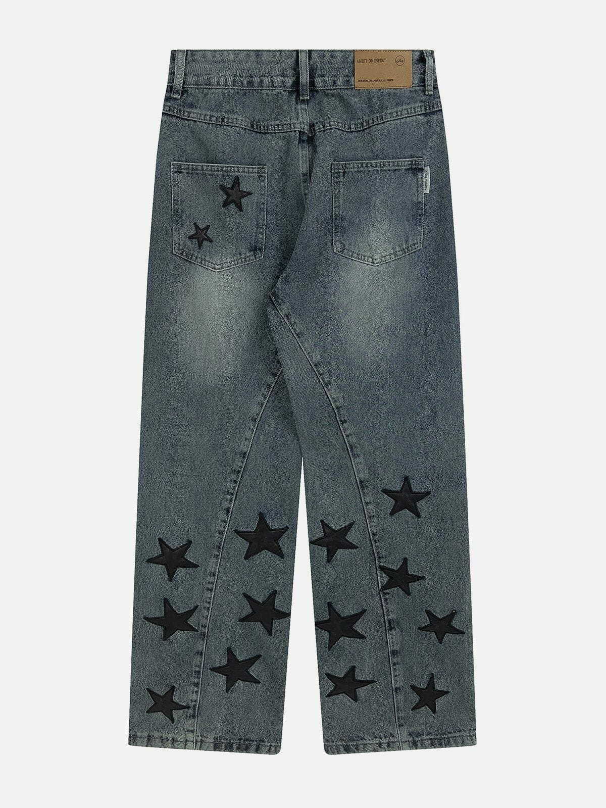 Y2K Star Jeans: Embrace Grunge Aesthetic with Cute Tops & Coquette Style Vibes